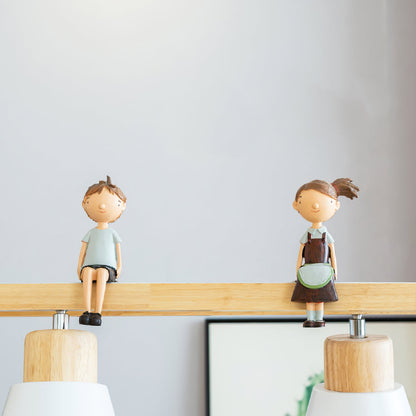 Cone Wood Chandelier