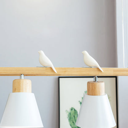 Cone Wood Chandelier