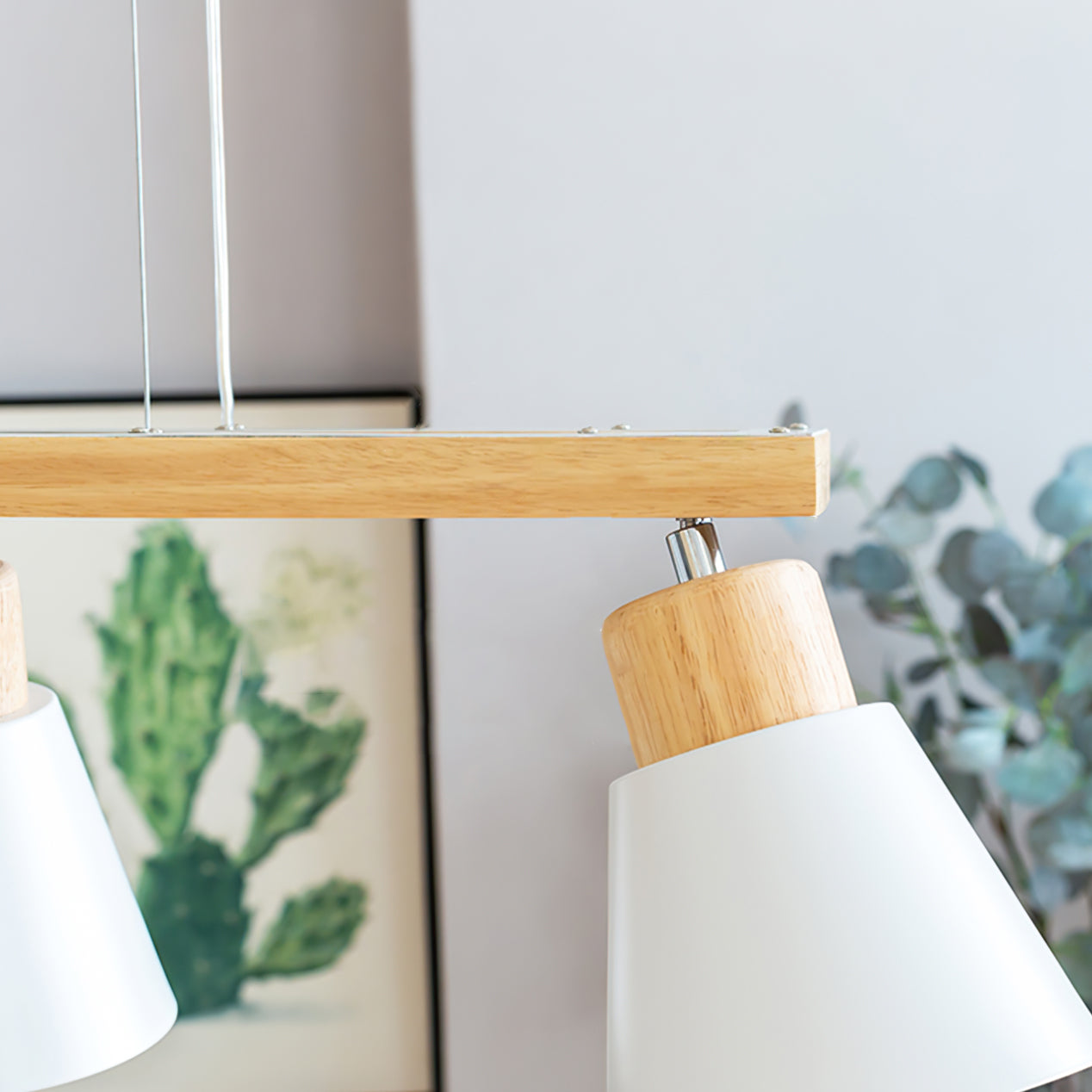 Cone Wood Chandelier