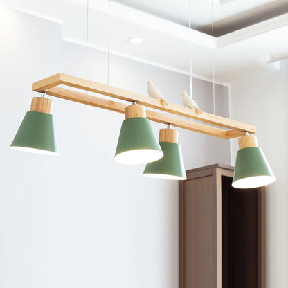 Cone Wood Chandelier