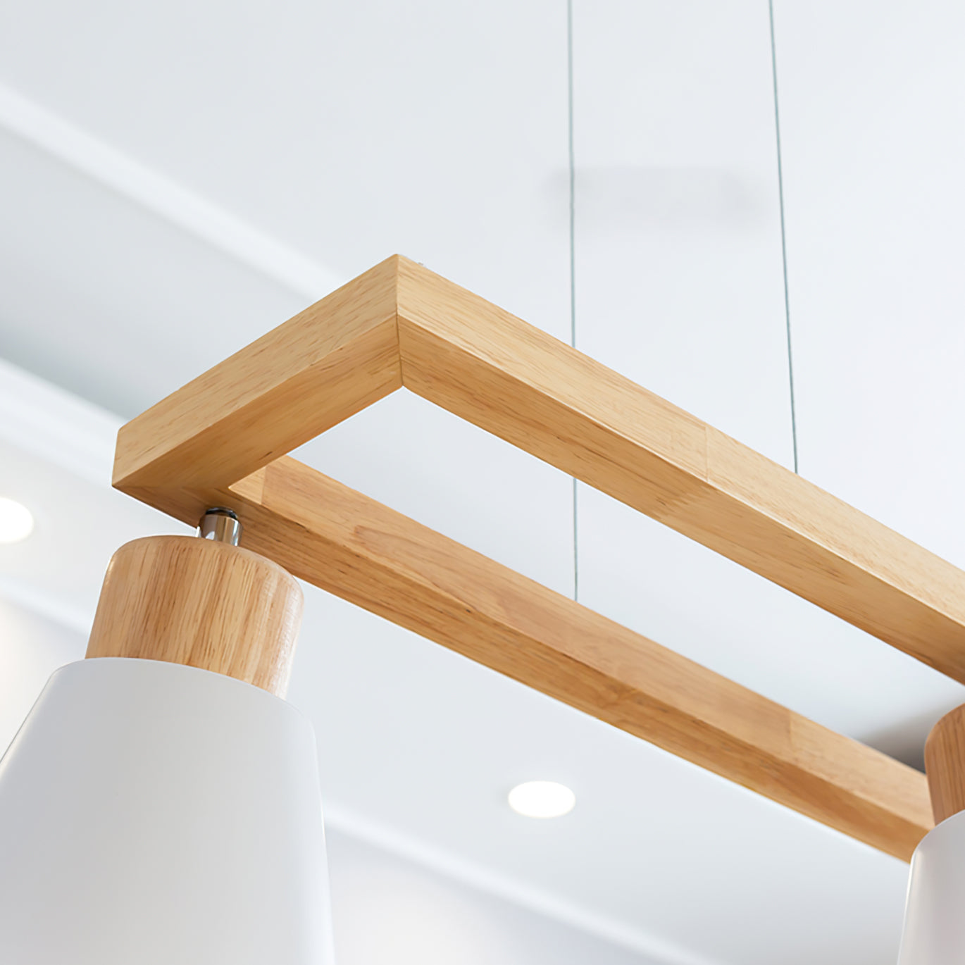 Cone Wood Chandelier