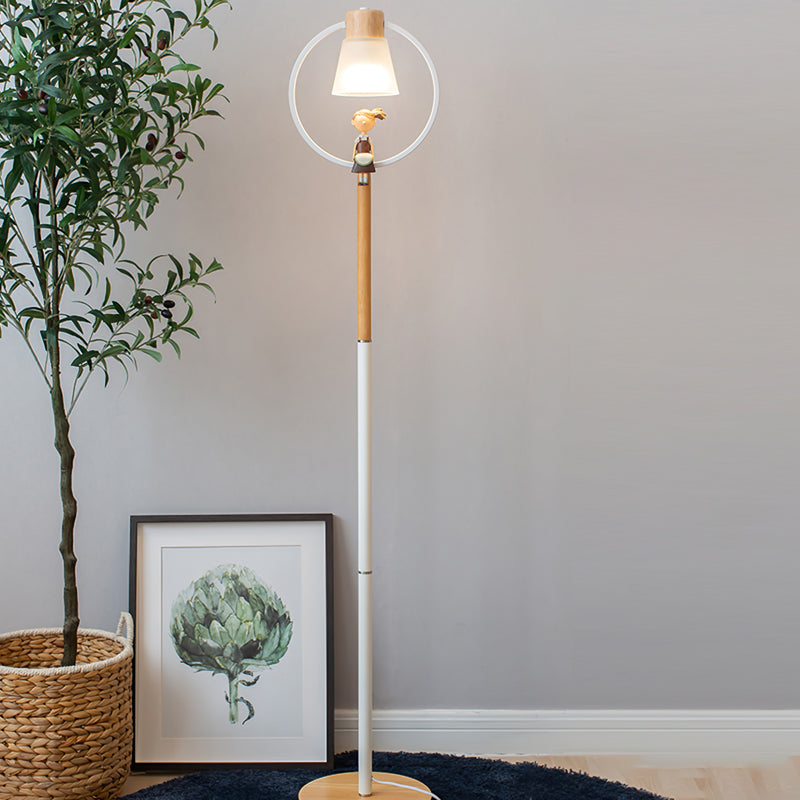 Cone Wood Floor Lamp