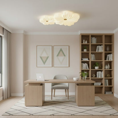Cream Flower Ceiling Lamp