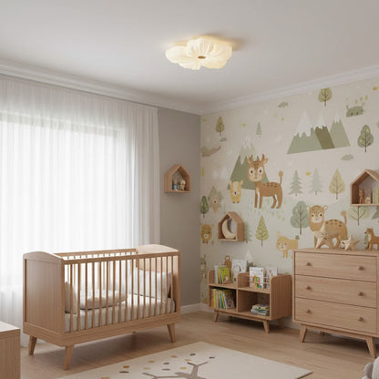 Cream Flower Ceiling Lamp