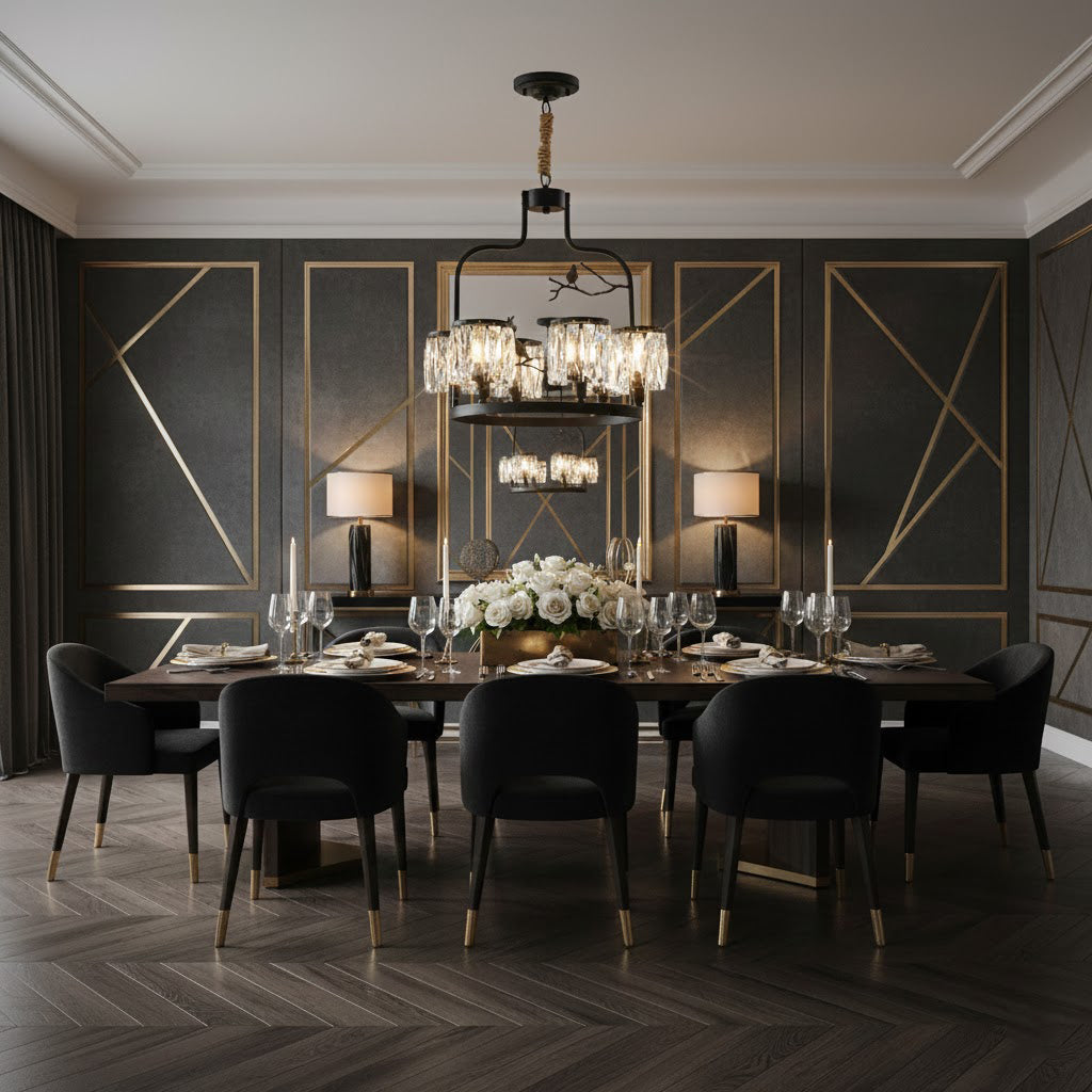 Crystal Bird Chandelier