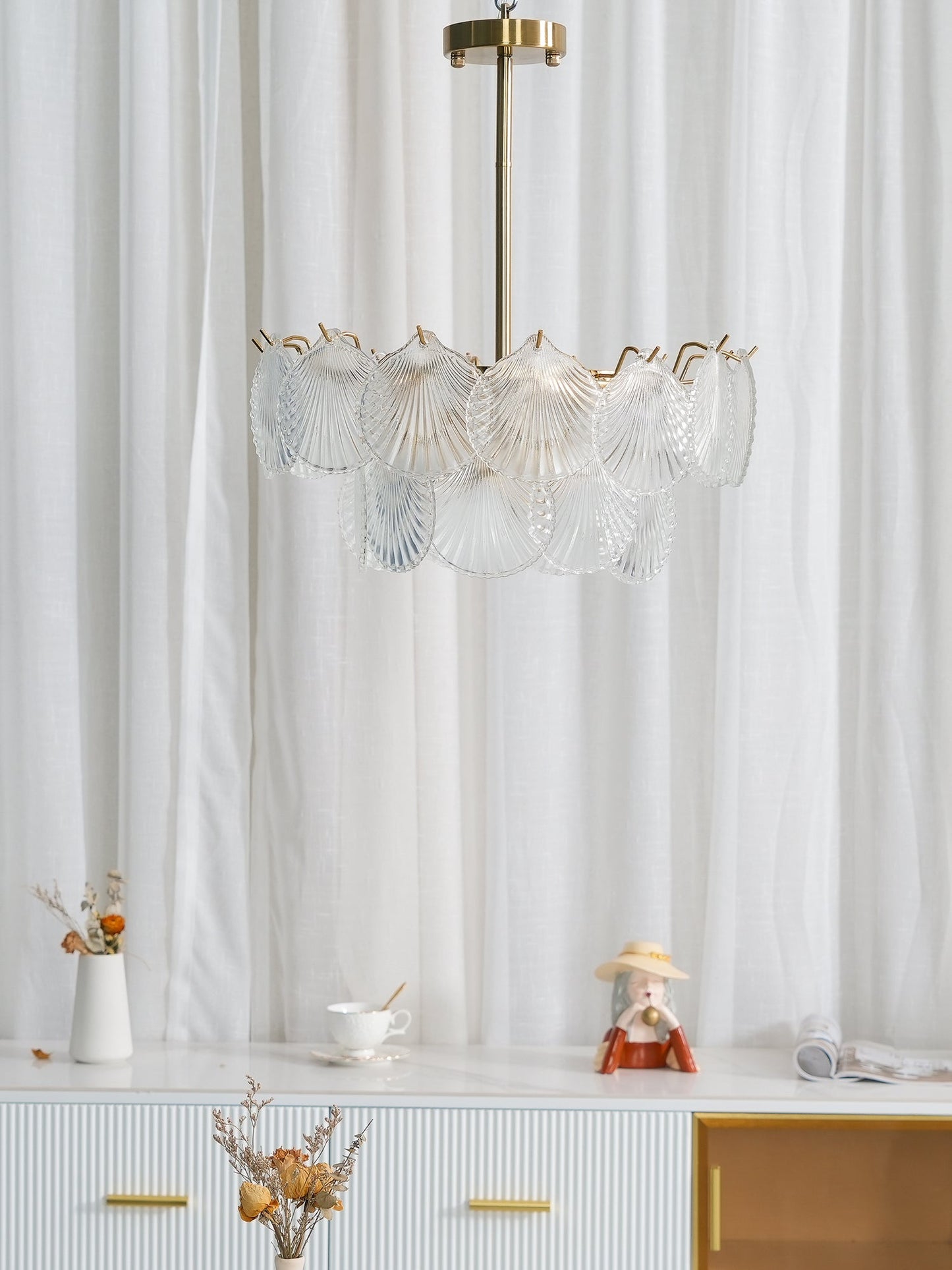 Shell Glass Chandelier