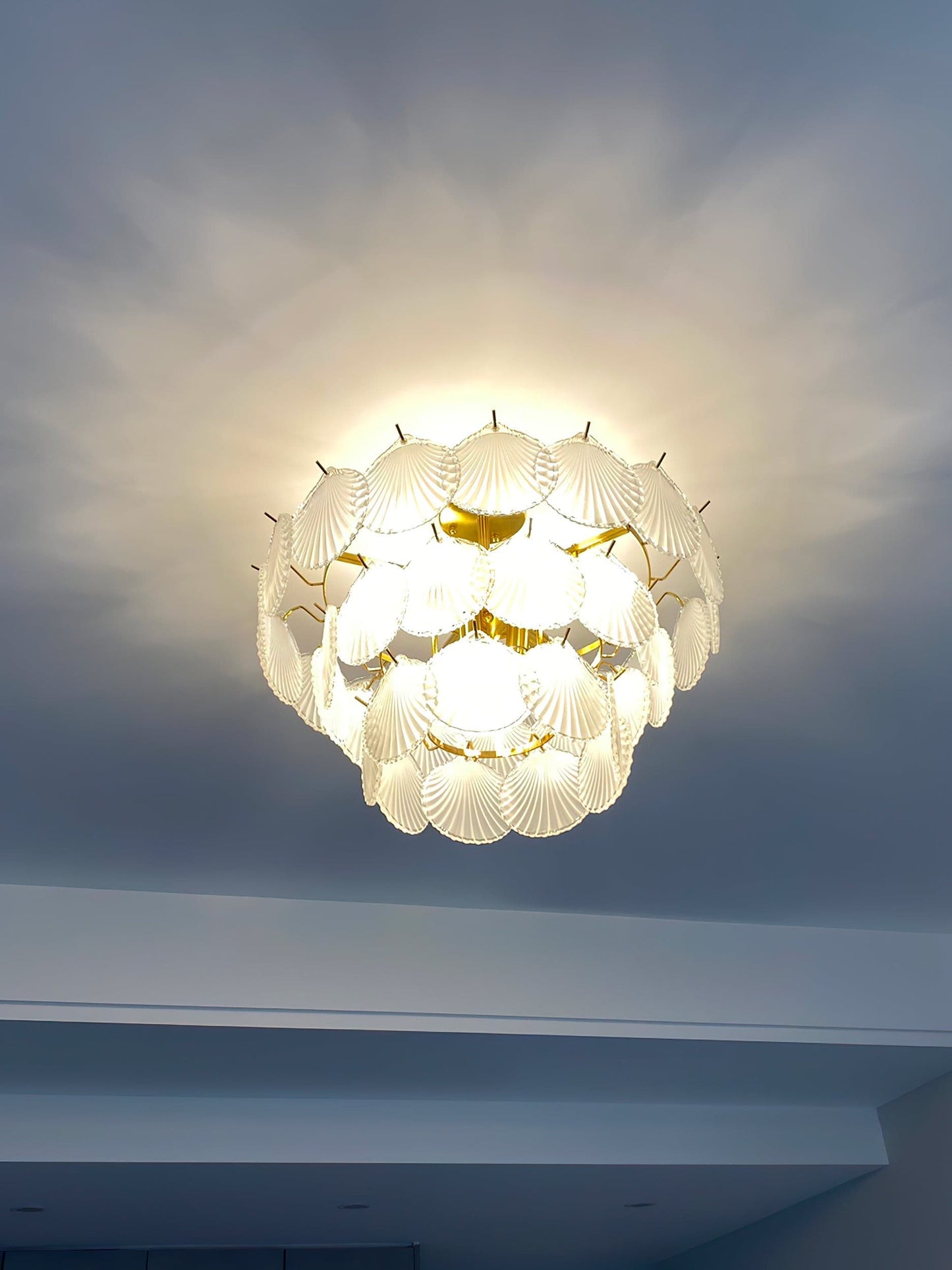 Shell Glass Chandelier