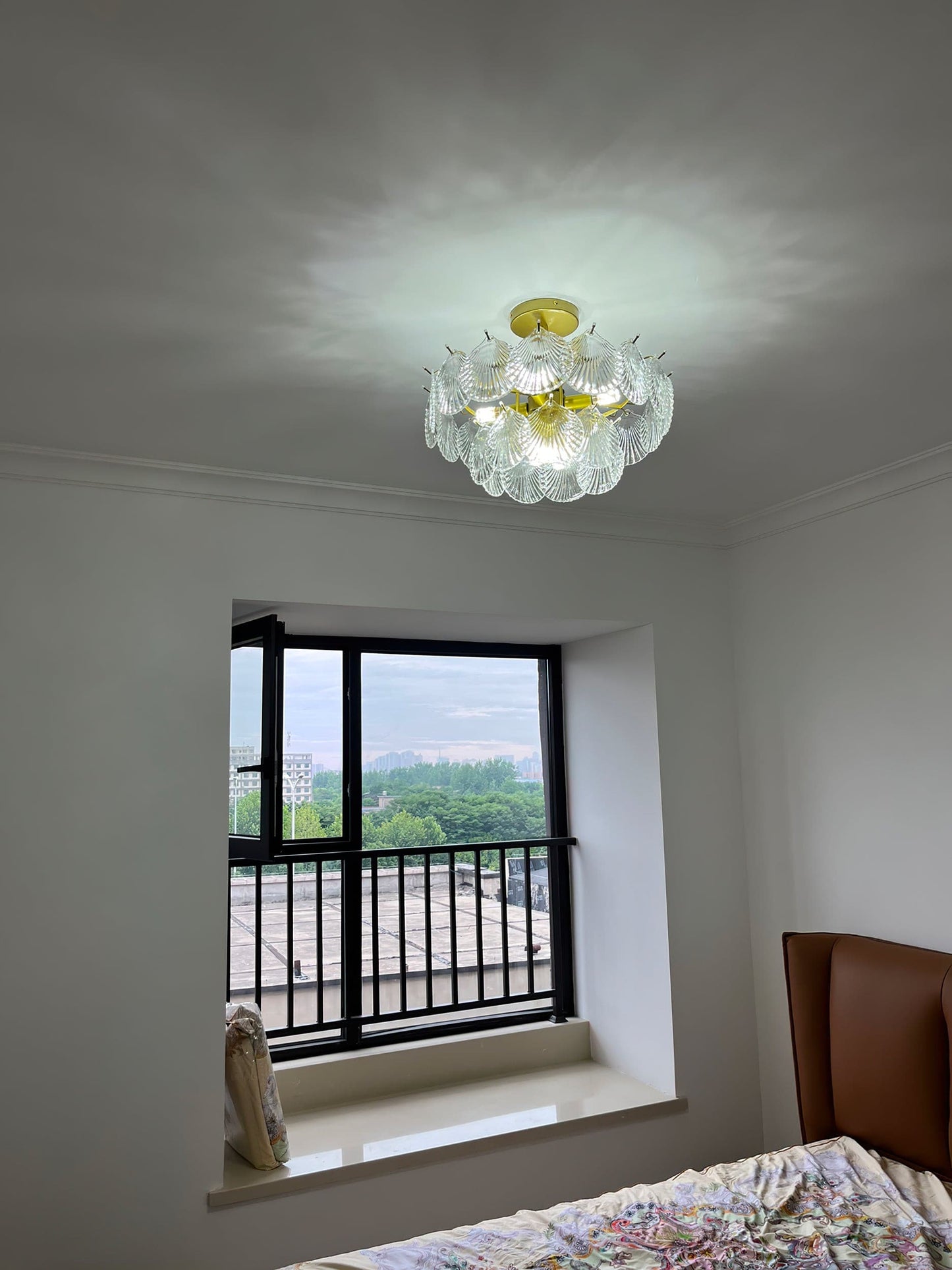 Shell Glass Chandelier