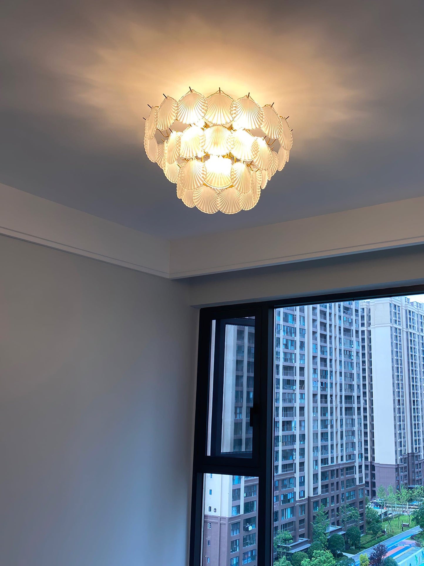 Shell Glass Chandelier