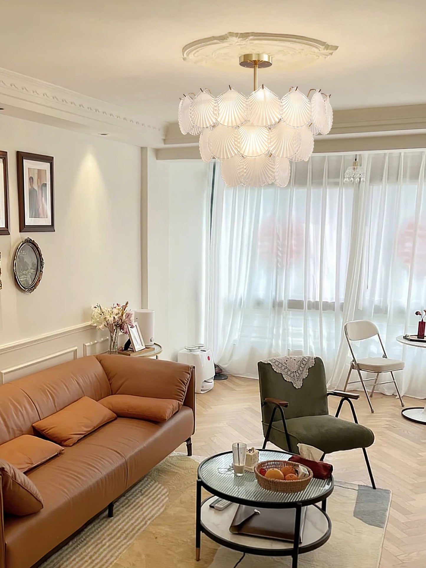 Shell Glass Chandelier