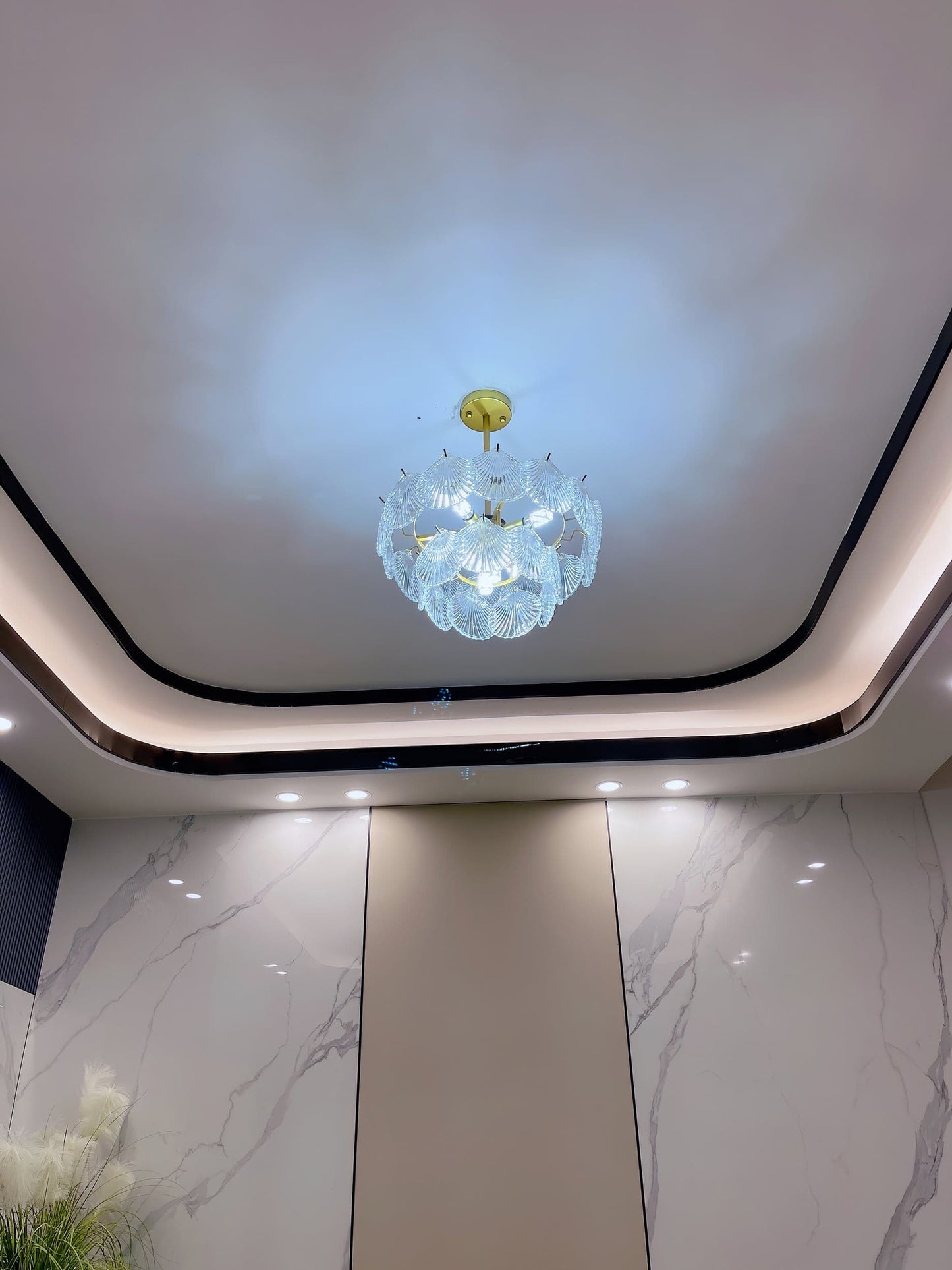 Shell Glass Chandelier