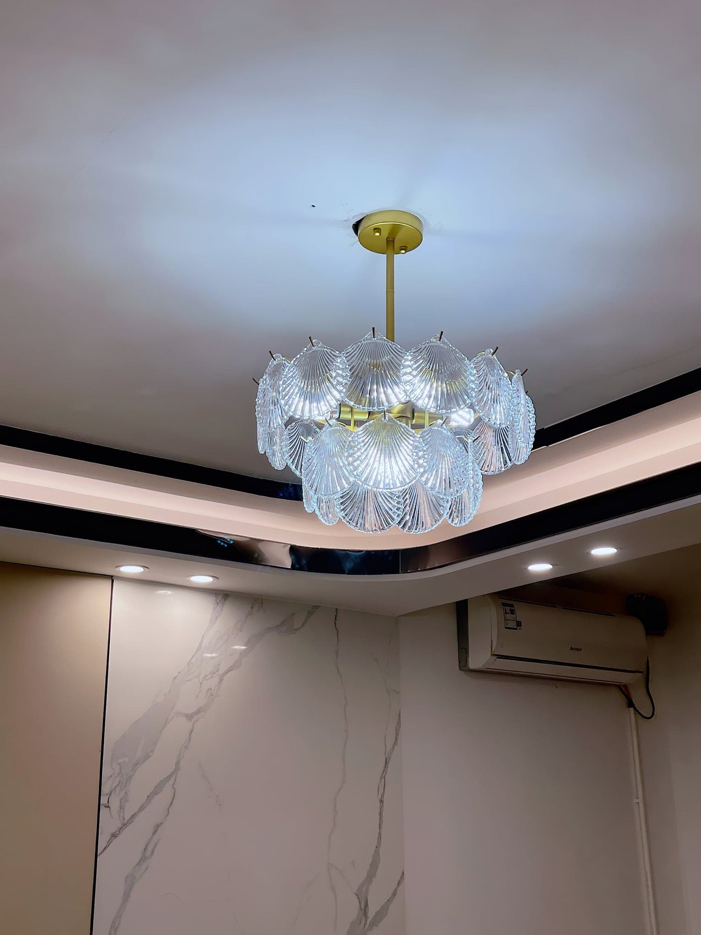 Shell Glass Chandelier