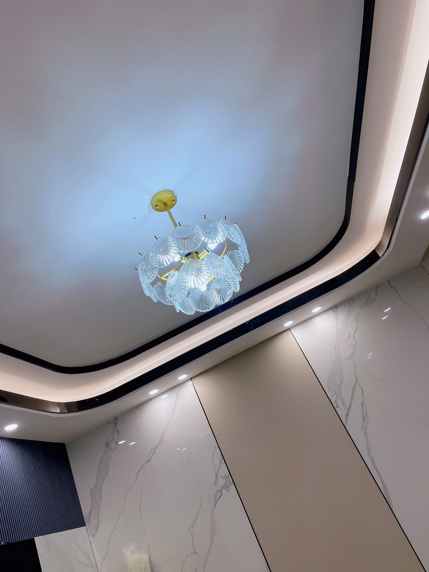 Shell Glass Chandelier