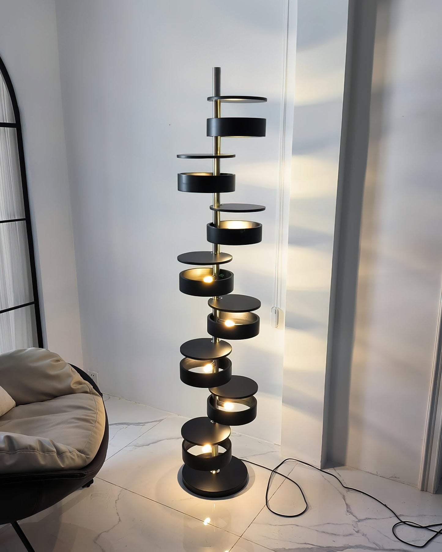Cylindrical Flow Floor Lamp