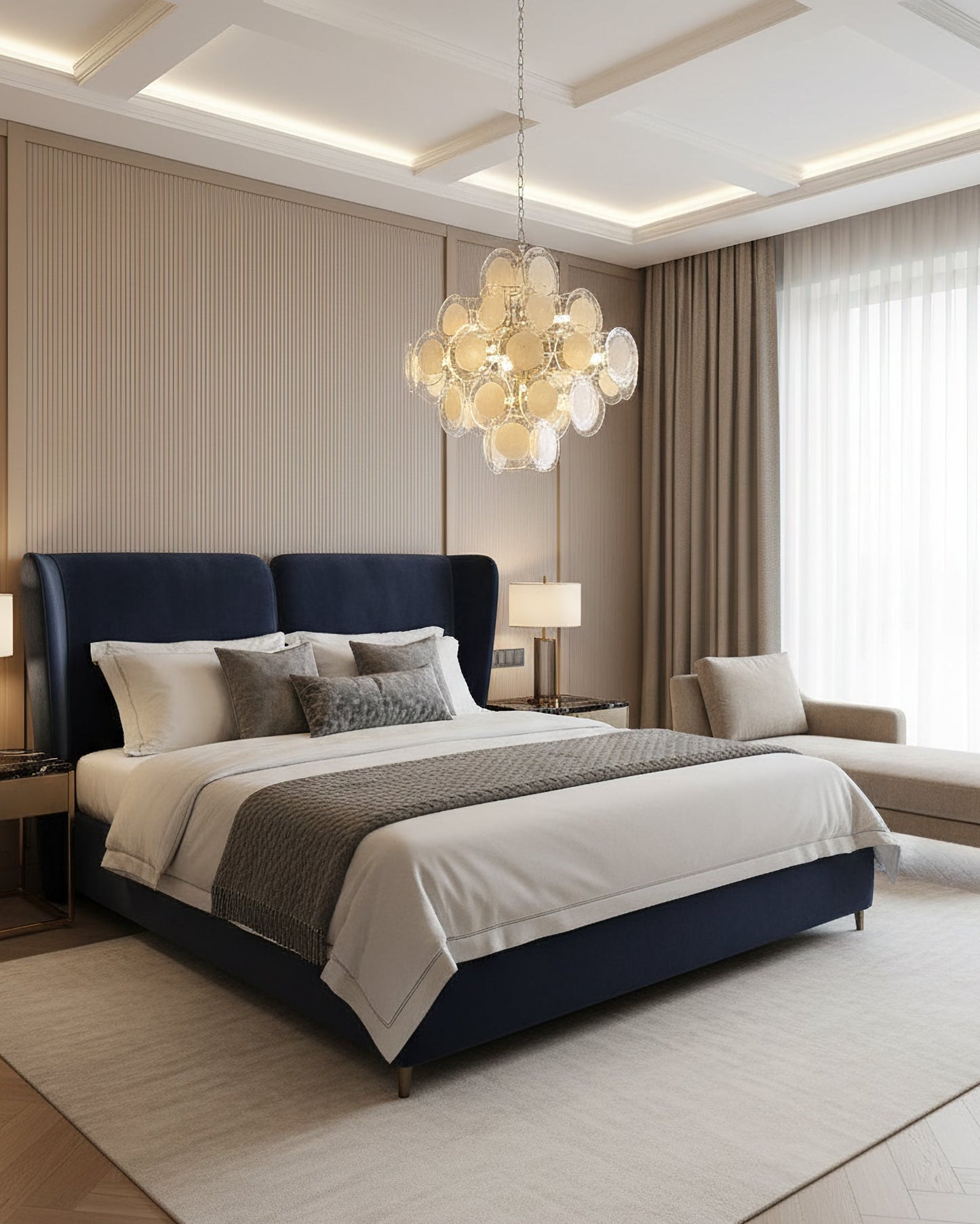 Medallion Glass Chandelier