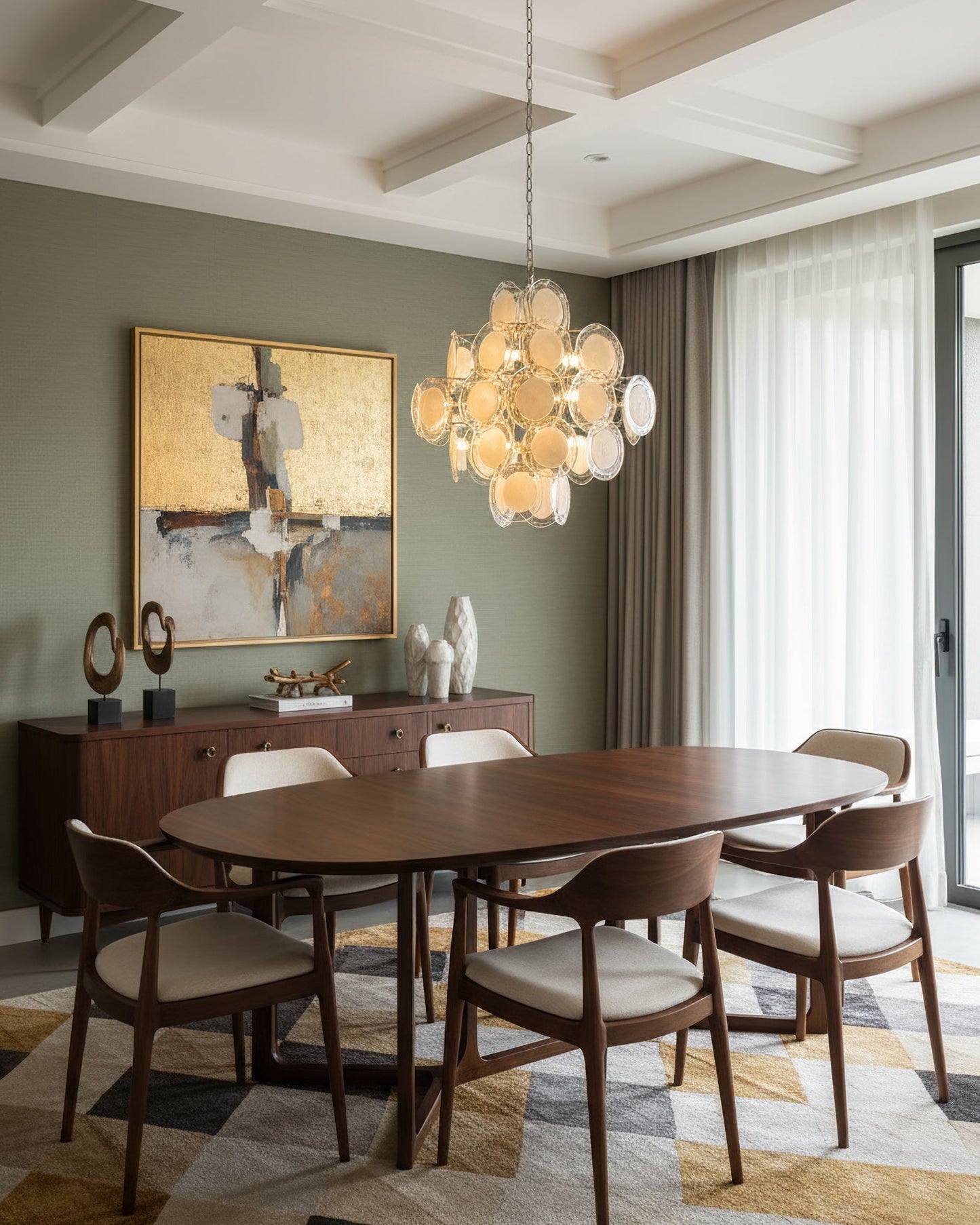 Medallion Glass Chandelier