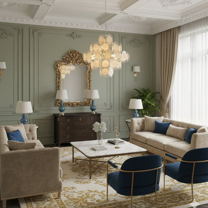 Medallion Glass Chandelier
