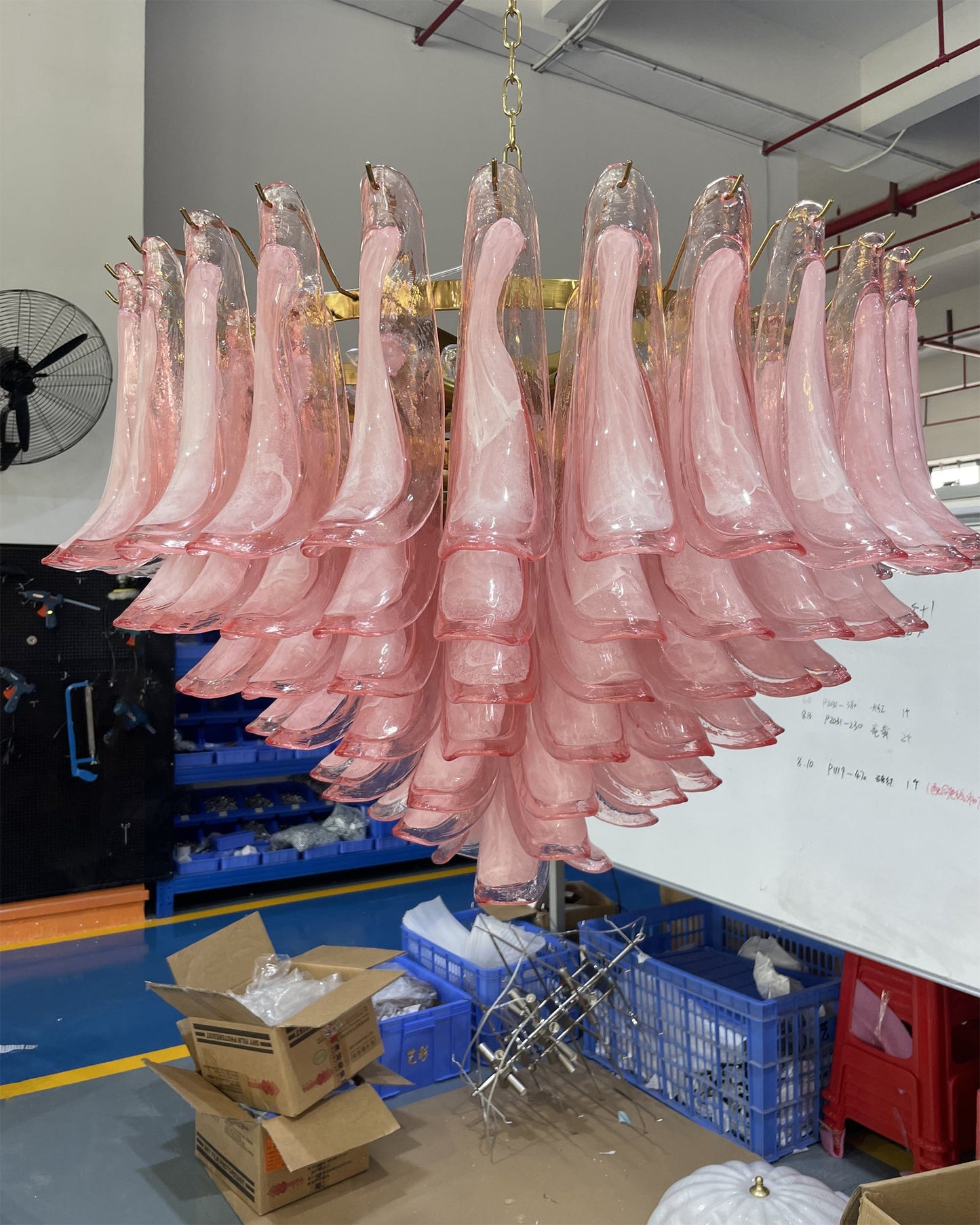 Pink Saddle Chandelier