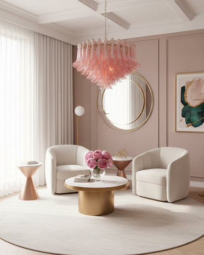 Pink Saddle Chandelier