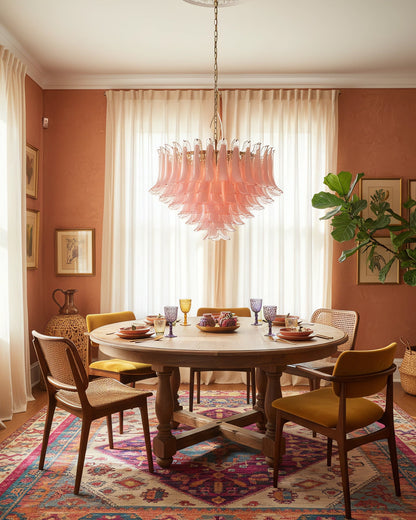 Pink Saddle Chandelier