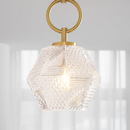 Diamond Cut Art Deco Ceiling Light