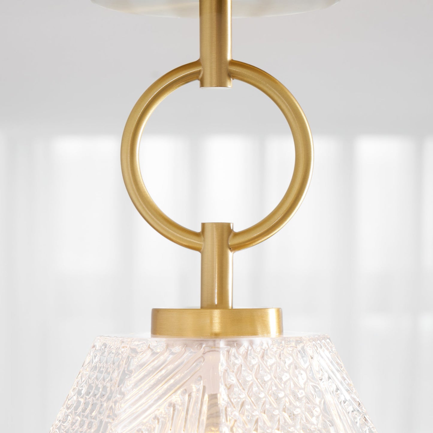 Diamond Cut Art Deco Ceiling Light