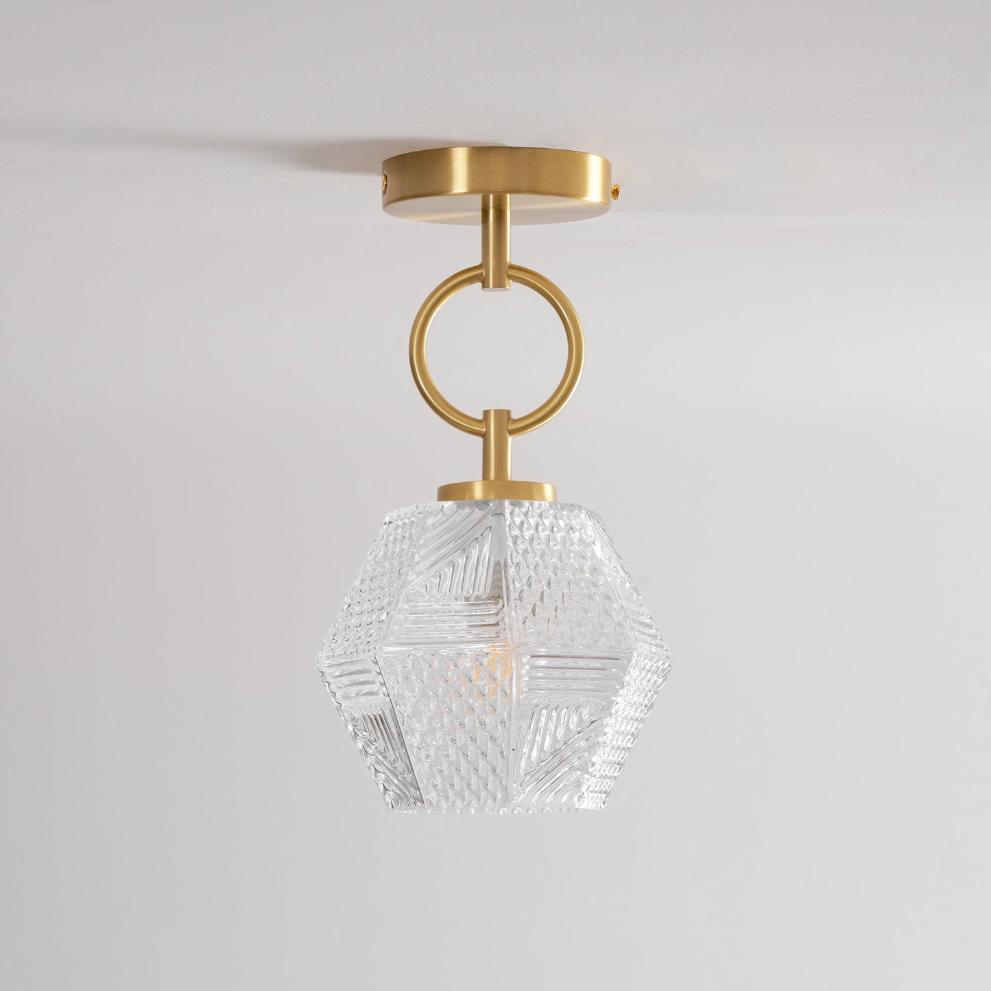Diamond Cut Art Deco Ceiling Light