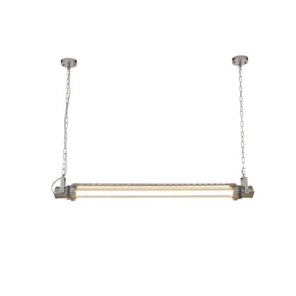 Double Tube Silver Chandelier