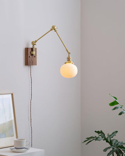 Elia Swing Arm Plug In Wall Lamp