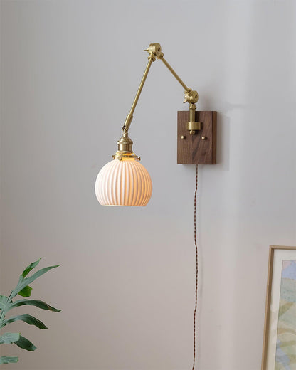 Elia Swing Arm Plug In Wall Lamp