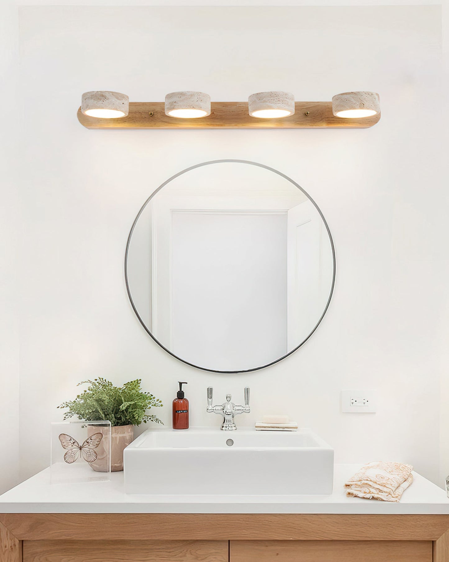 Elias Travertine Wall Lamp