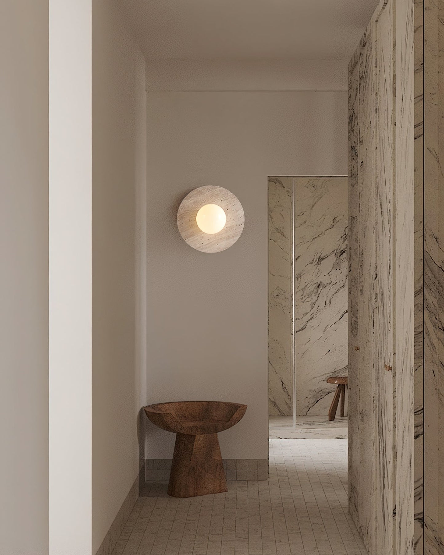 Elira Travertine Wall Lamp