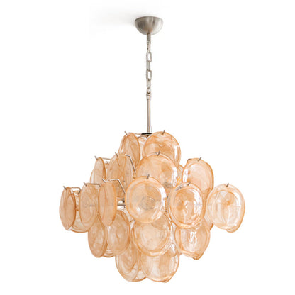 Ellie Yellow Disc Murano Chandelier