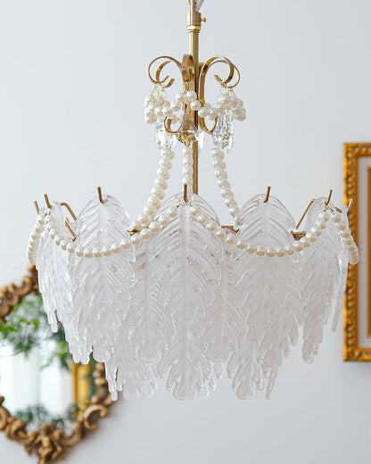 Feather Glass Chandelier