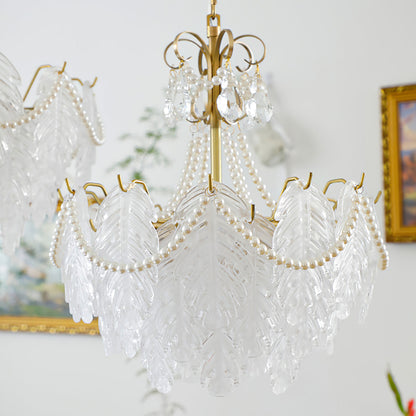 Feather Glass Chandelier