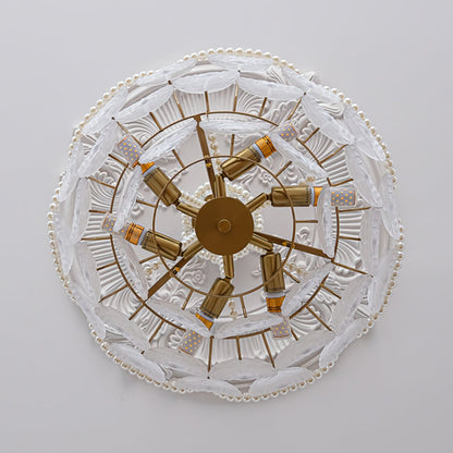 Feather Glass Chandelier