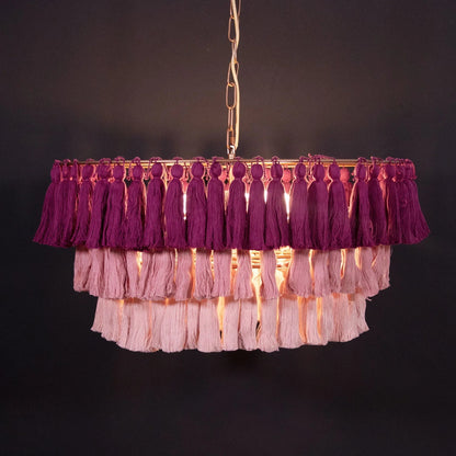 Multicolor Tassel Chandeliers
