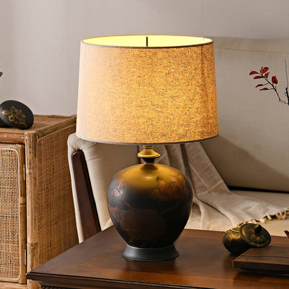 Fish Motif Ceramic Table Lamp