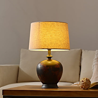 Fish Motif Ceramic Table Lamp