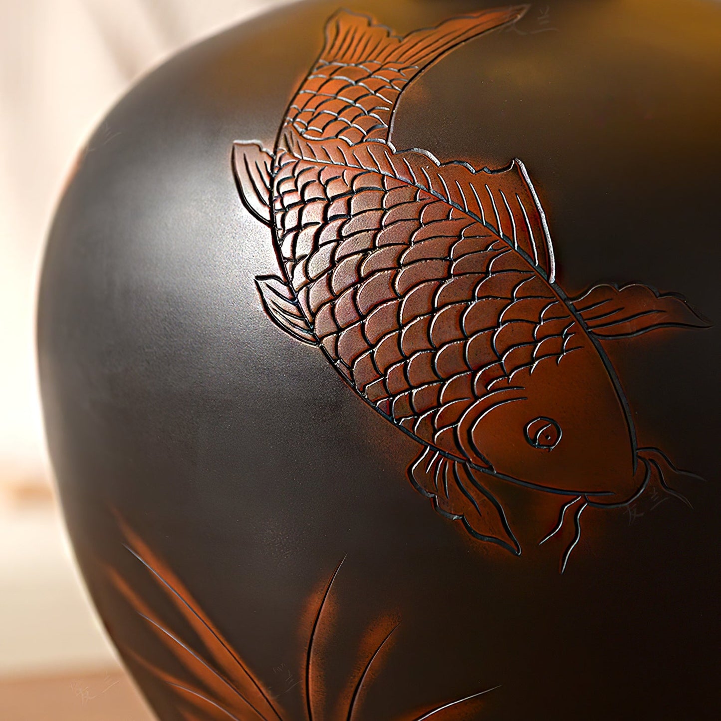 Fish Motif Ceramic Table Lamp