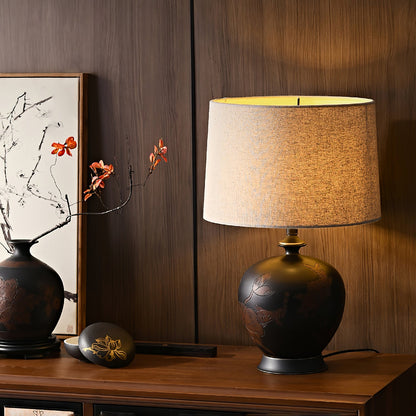 Fish Motif Ceramic Table Lamp