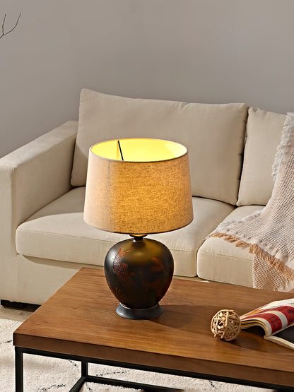 Fish Motif Ceramic Table Lamp