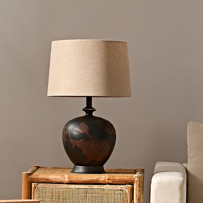 Fish Motif Ceramic Table Lamp