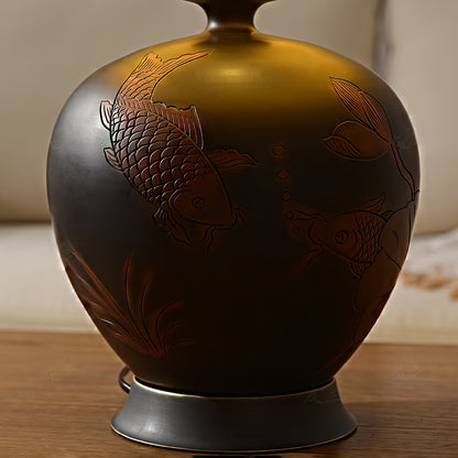 Fish Motif Ceramic Table Lamp