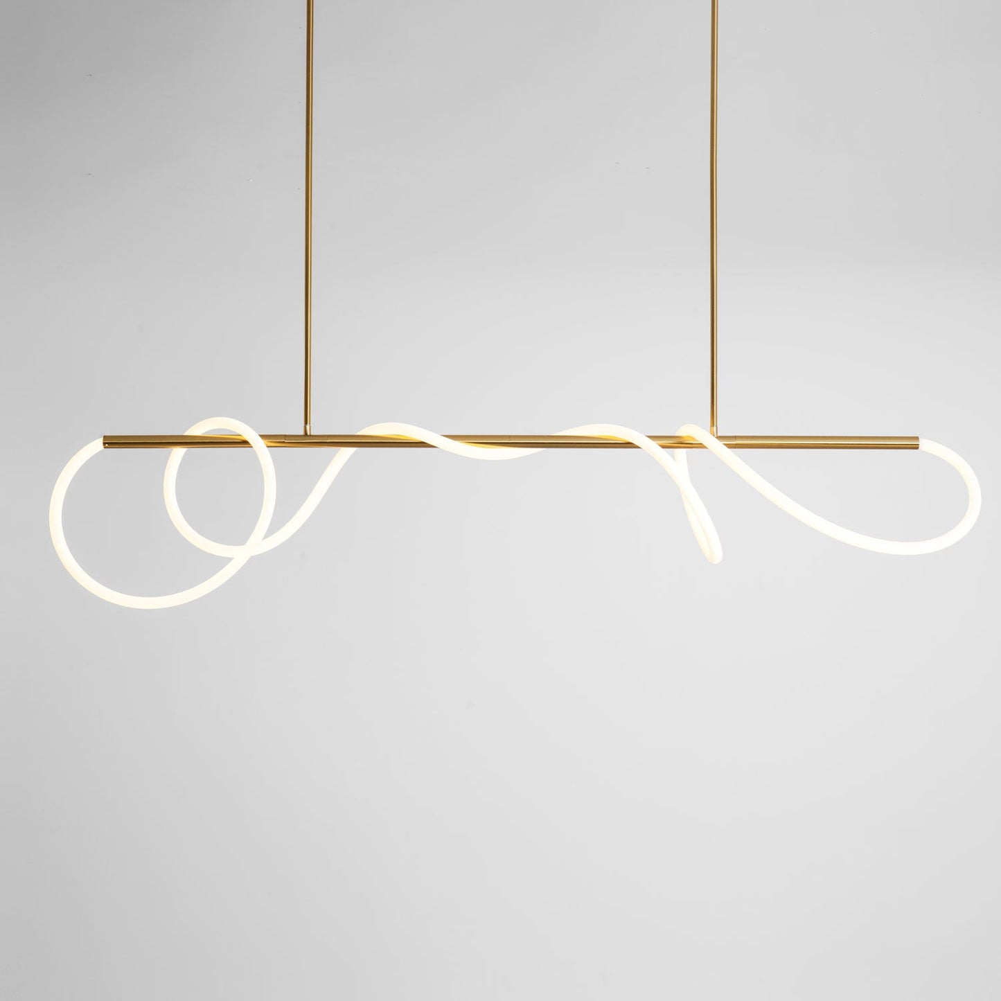 Serpentine Glow Gold Chandelier