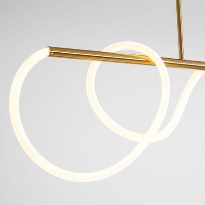 Serpentine Glow Gold Chandelier