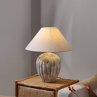 Fluted Ceramic Table Lamp