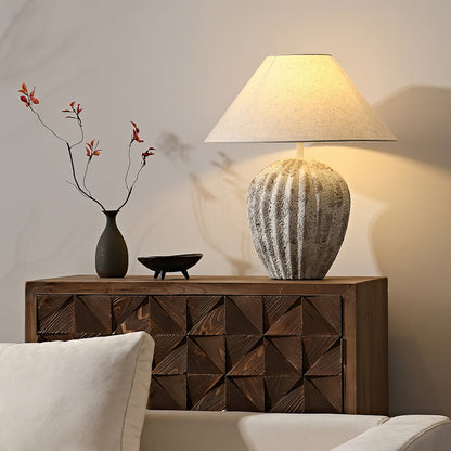 Fluted Ceramic Table Lamp