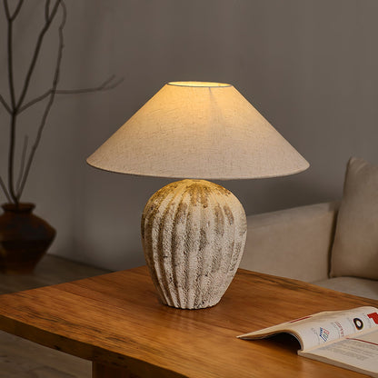 Fluted Ceramic Table Lamp