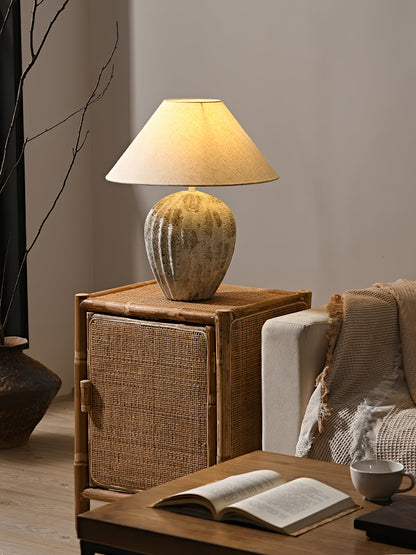 Fluted Ceramic Table Lamp